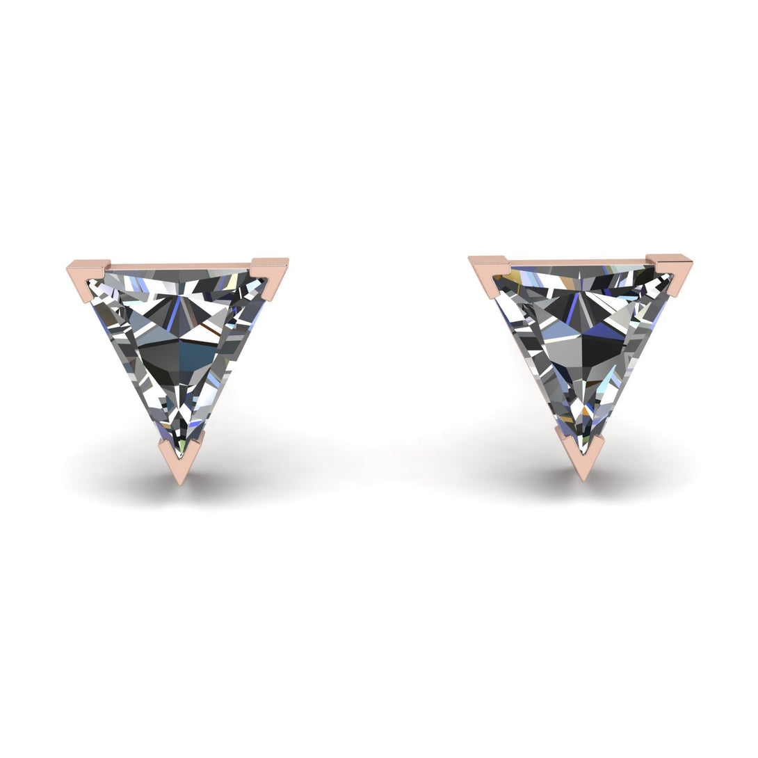 Triangle Cut Diamond Earrings - Clementine No. 2