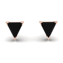 Triangle Cut Black Diamond Earrings - Clementine No. 8 image 1