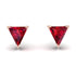 Triangle Cut Ruby Earrings - Clementine No. 11