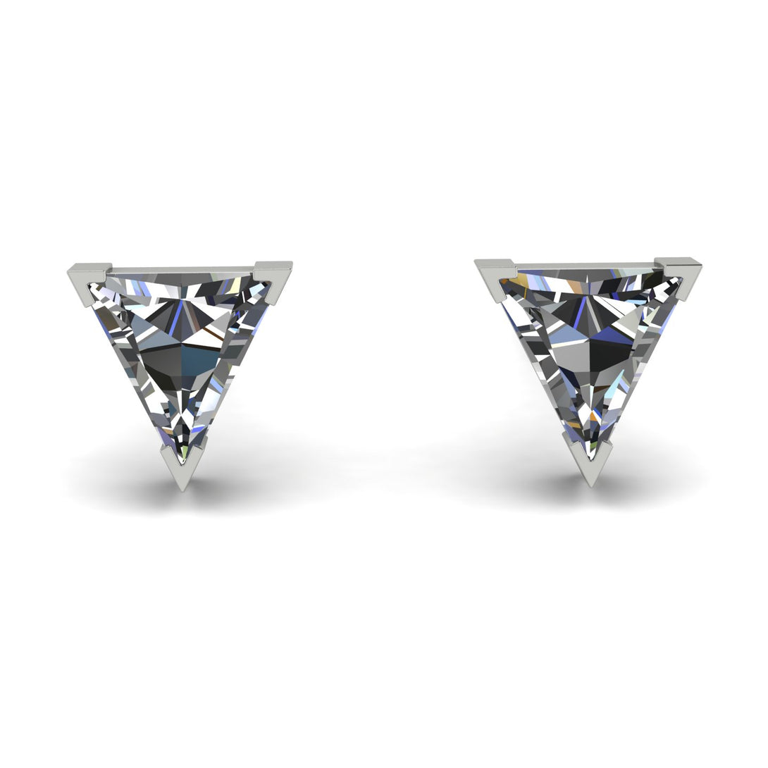 Triangle Cut Diamond Earrings - Clementine No. 3