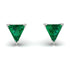 Triangle Cut Emerald Earrings - Clementine No. 6