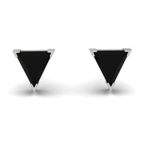 Triangle Cut Black Diamond Earrings - Clementine No. 9 image 1