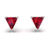 Triangle Cut Ruby Earrings - Clementine No. 12