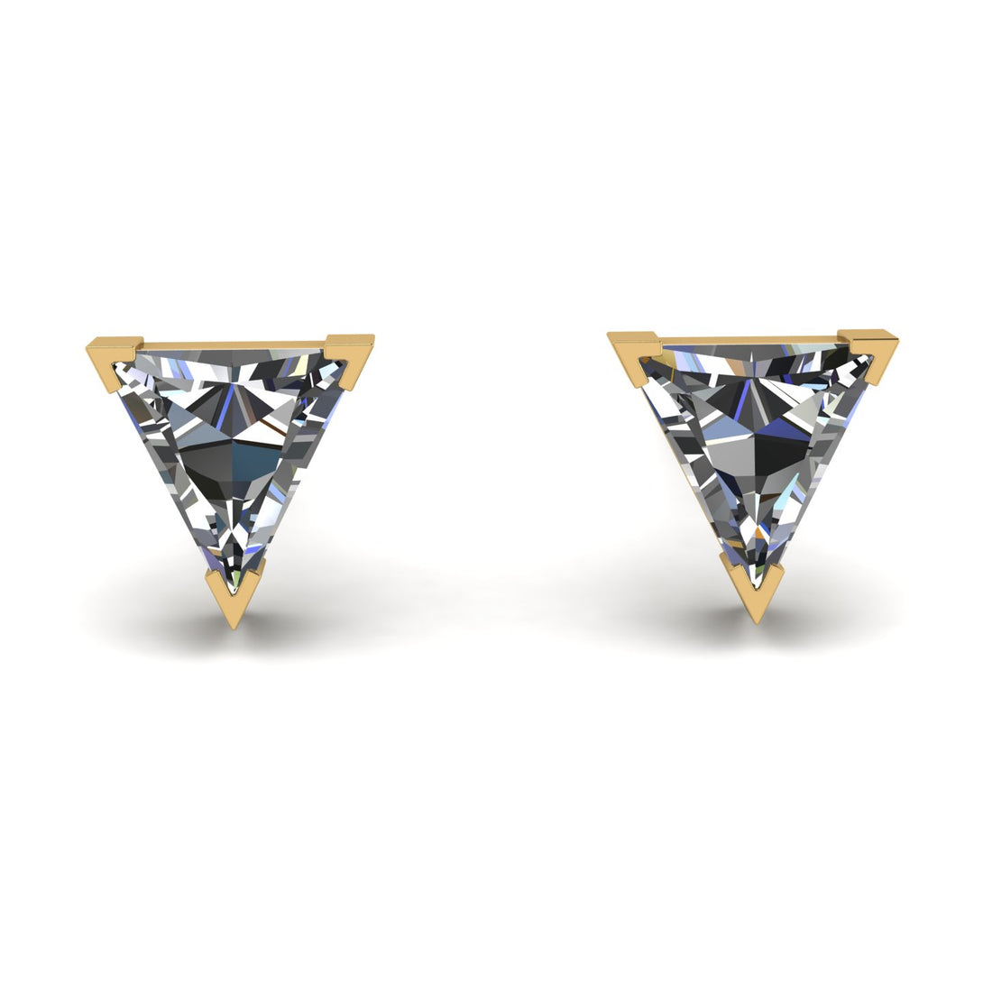 Triangle Cut Diamond Earrings - Clementine No. 1