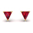 Triangle Cut Ruby Earrings - Clementine No. 10