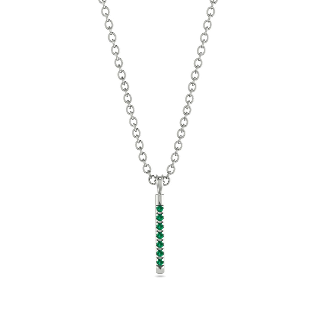 Emerald Stick Pendant - Kate No. 6