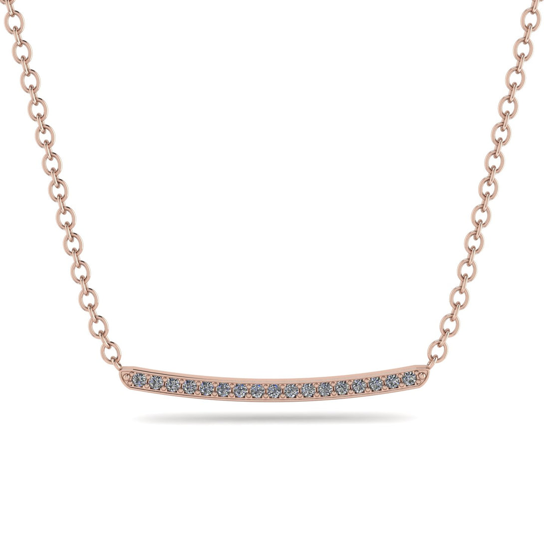 Gold Diamond Necklace Bar - Lilyana No. 2