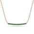 Gold Emerald Necklace Bar - Lilyana No. 5