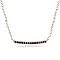 Gold Black Diamond Necklace Bar - Lilyana No. 8 image 1