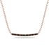 Gold Black Diamond Necklace Bar - Lilyana No. 8