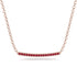Gold Ruby Necklace Bar - Lilyana No. 11
