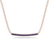 Gold Sapphire Necklace Bar - Lilyana No. 14