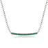 Gold Emerald Necklace Bar - Lilyana No. 6