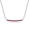 Gold Ruby Necklace Bar - Lilyana No. 12