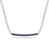 Gold Sapphire Necklace Bar - Lilyana No. 15