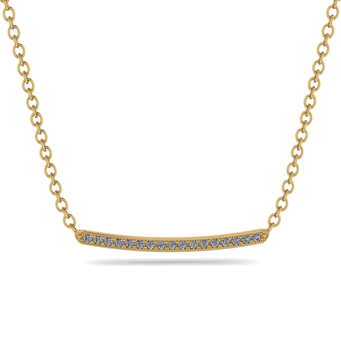 Gold Diamond Necklace Bar - Lilyana No. 1