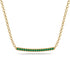 Gold Emerald Necklace Bar - Lilyana No. 4