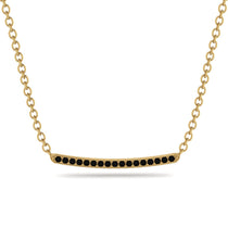Gold Black Diamond Necklace Bar - Lilyana No. 7 image 1