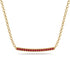 Gold Ruby Necklace Bar - Lilyana No. 10