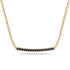 Gold Sapphire Necklace Bar - Lilyana No. 13