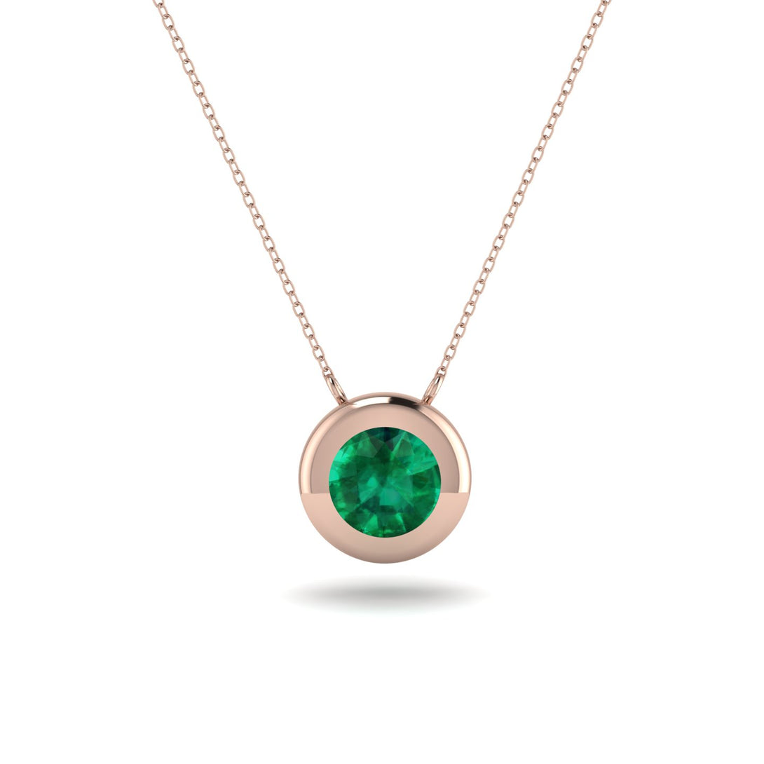 Bezel Emerald Pendant - Adelaide No. 5