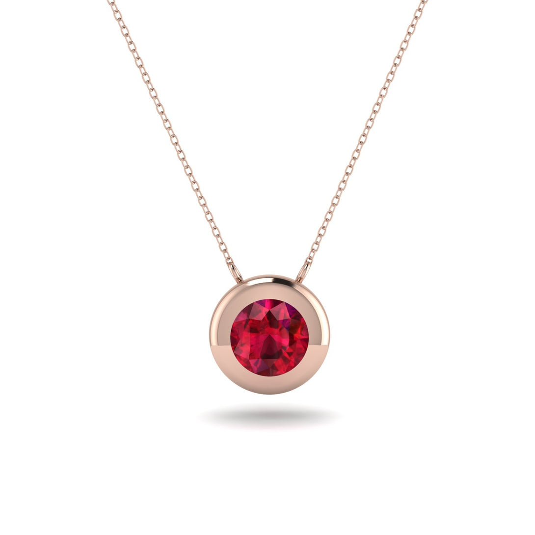 Bezel Ruby Pendant - Adelaide No. 11
