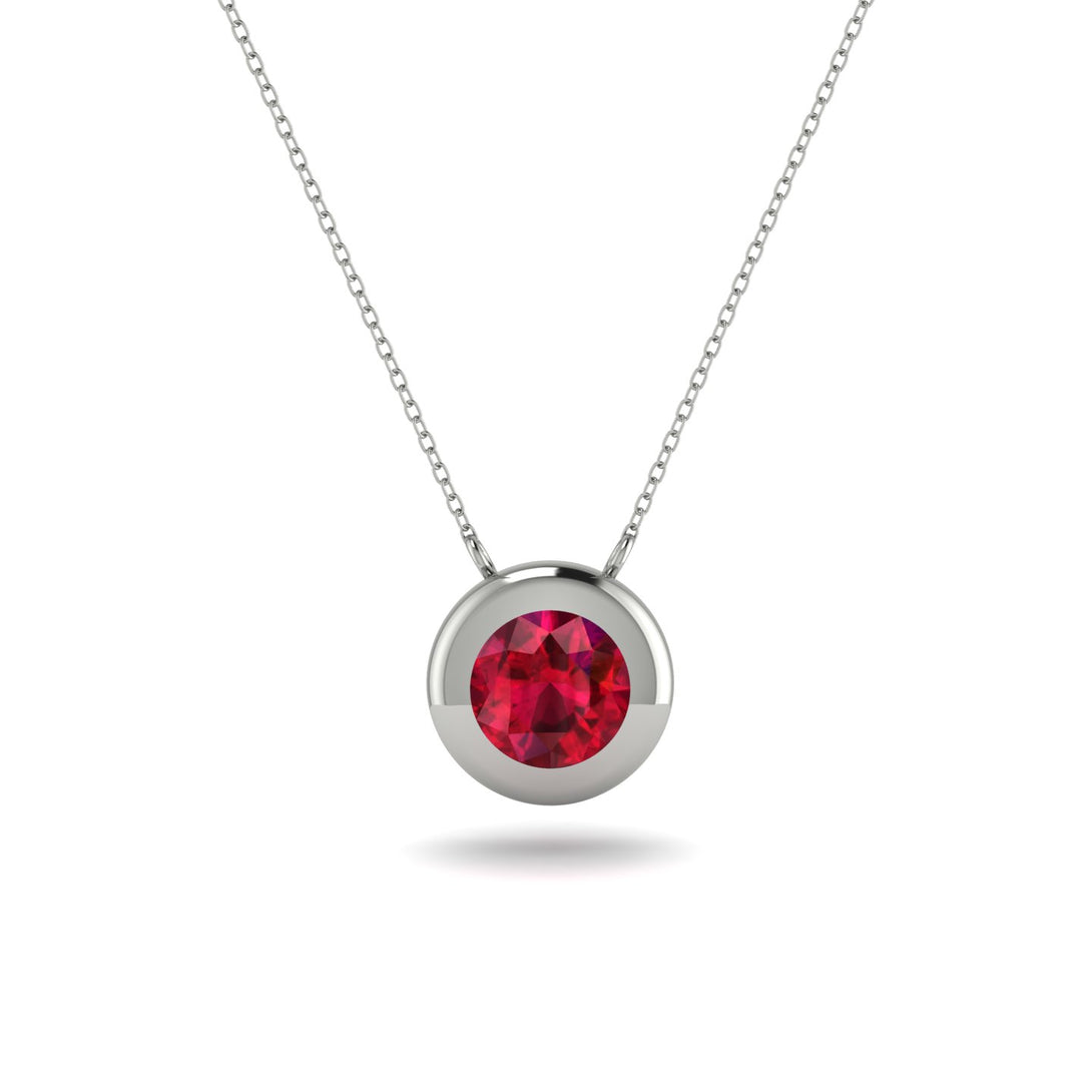 Bezel Ruby Pendant - Adelaide No. 12
