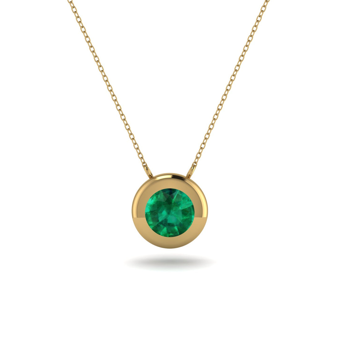 Bezel Emerald Pendant - Adelaide No. 4