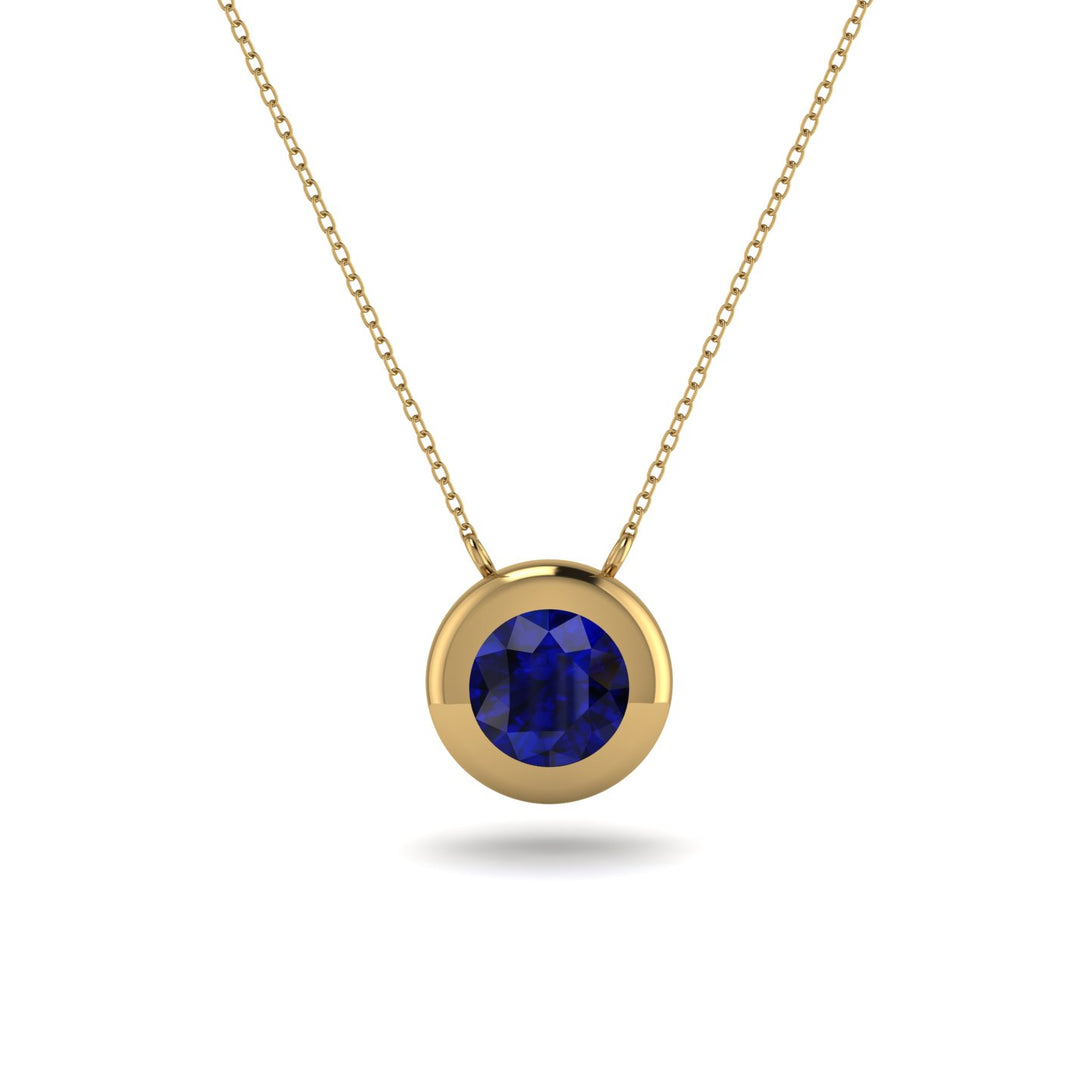 Bezel Sapphire Pendant - Adelaide No. 13