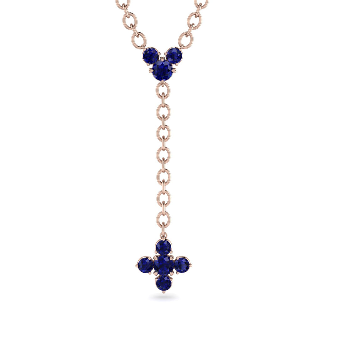 Tie Sapphire Necklace Compass - Julissa No. 14