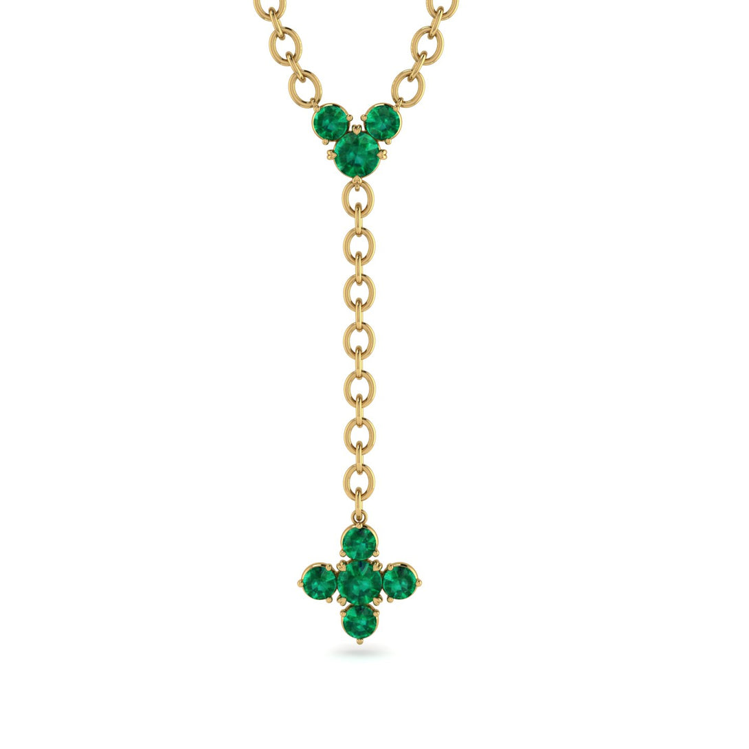 Tie Emerald Necklace Compass - Julissa No. 4