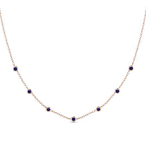 Minimalist Bezel Sapphire Necklace - Liv No. 14 image 1