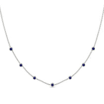 Minimalist Bezel Sapphire Necklace - Liv No. 15 image 1