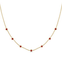 Minimalist Bezel Ruby Necklace - Liv No. 10 image 1