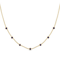 Minimalist Bezel Sapphire Necklace - Liv No. 13 image 1