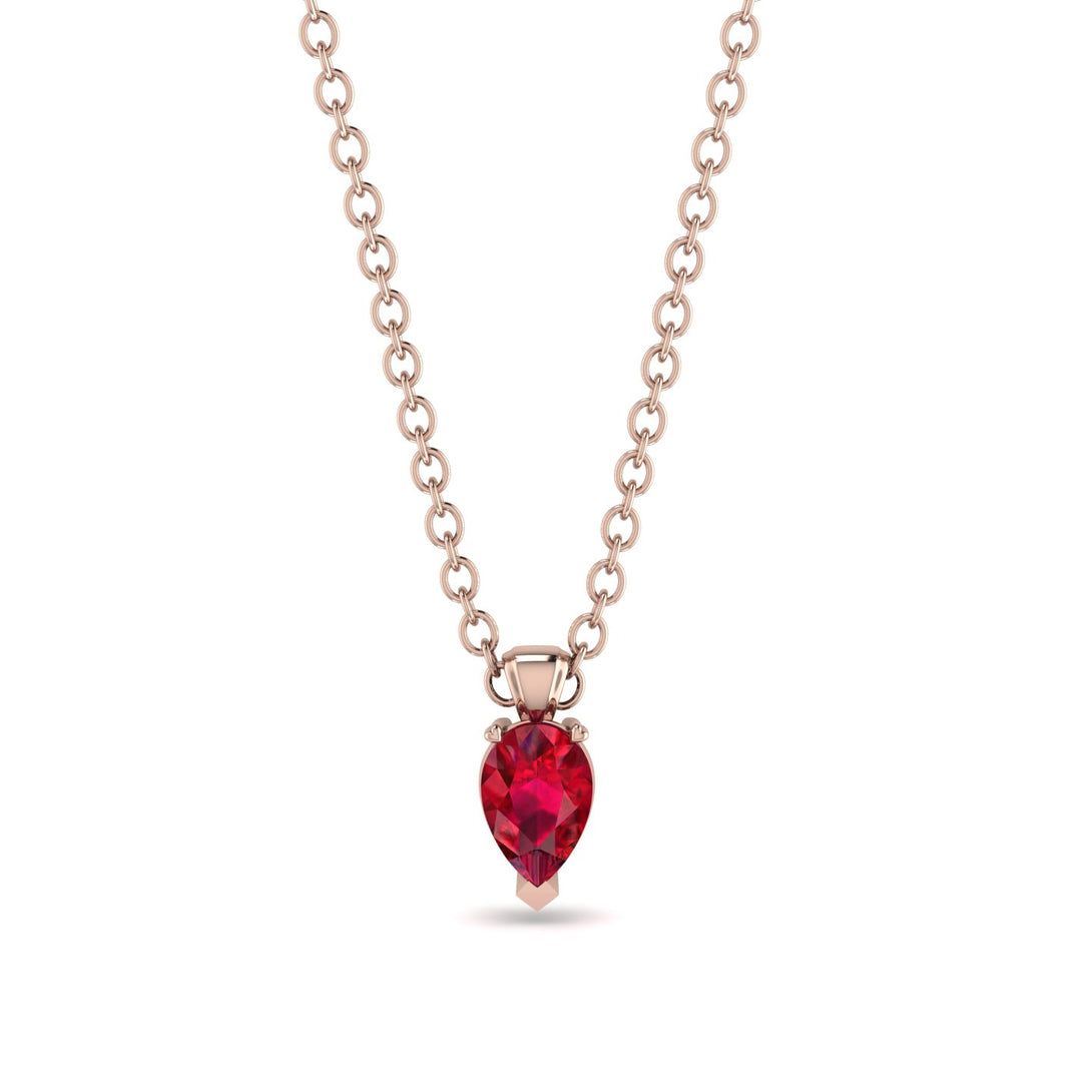 Pear Ruby Pendant - Logan No. 11
