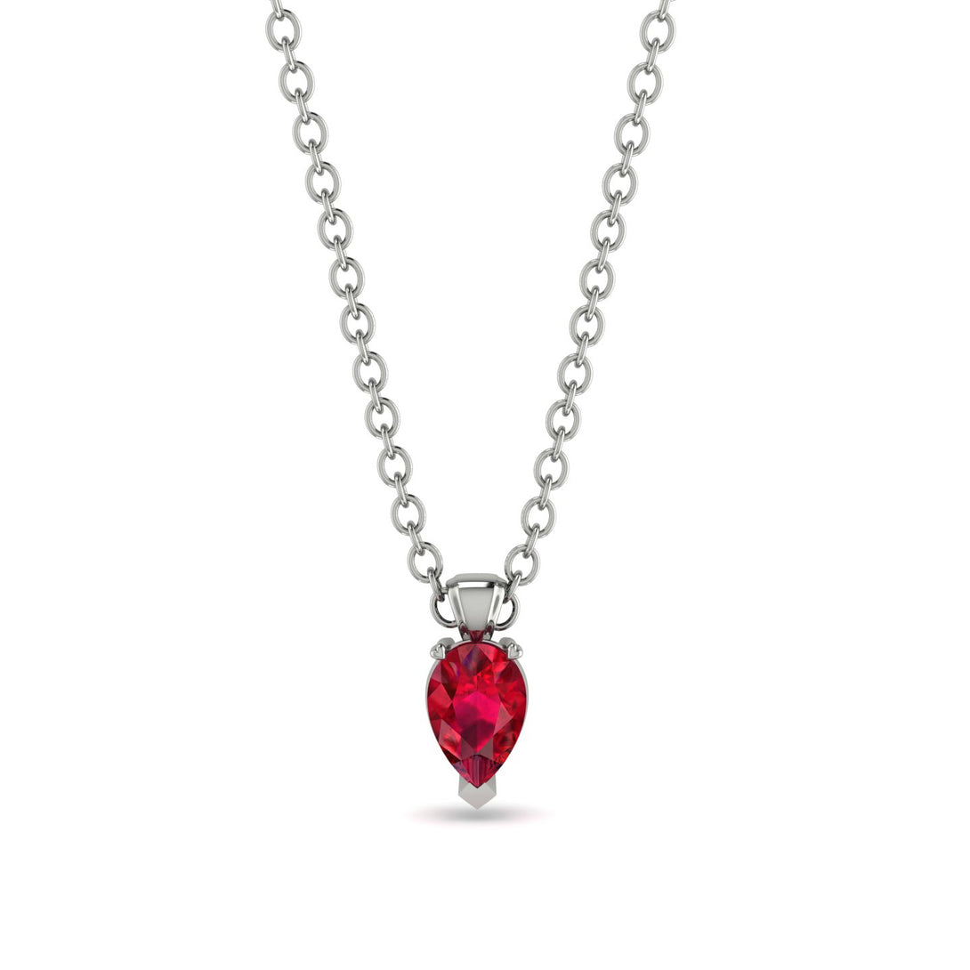Pear Ruby Pendant - Logan No. 12