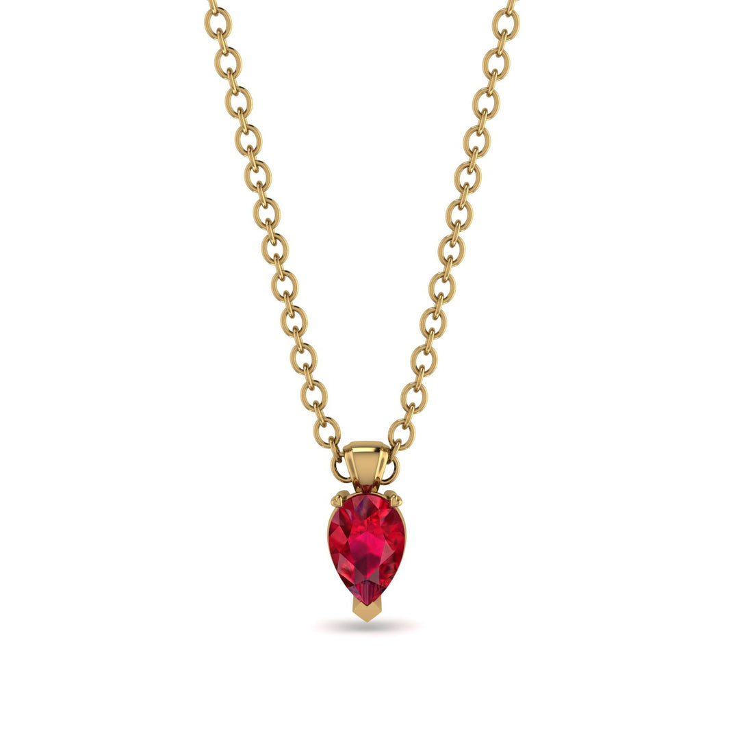 Pear Ruby Pendant - Logan No. 10