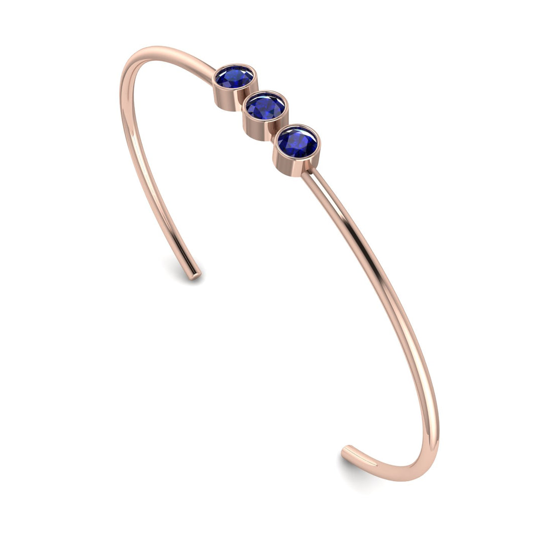 3 Stone Sapphire Braclet - Eileen No. 14