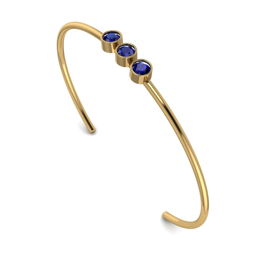 3 Stone Sapphire Braclet - Eileen No. 13