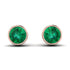Bezel Stud Emerald Earrings - Royal No. 5