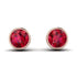 Bezel Stud Ruby Earrings - Royal No. 11