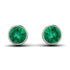Bezel Stud Emerald Earrings - Royal No. 6