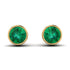 Bezel Stud Emerald Earrings - Royal No. 4