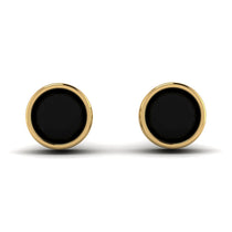 Bezel Stud Black Diamond Earrings - Royal No. 7 image 1