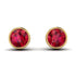 Bezel Stud Ruby Earrings - Royal No. 10