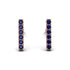 Geometrical Gold Bar Sapphire Earrings - Bonnie No. 14 image 1