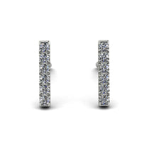 Geometrical Gold Bar Diamond Earrings - Bonnie No. 3 image 1