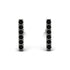 Geometrical Gold Bar Black Diamond Earrings - Bonnie No. 9