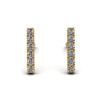 Geometrical Gold Bar Diamond Earrings - Bonnie No. 1 image 1